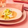 imageStone lain Delilah Salad Plate 6Piece Dish Set Porcelain Honeydew 6 Salad PlatesPeach