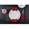 imageStone lain Embossed Porcelain Round Dinnerware Set 32 Pieces Service For 8 WhiteWhite