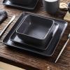 imageStone Lain Amy Porcelain Dinnerware Set 24Piece Service for 6 BlackGray