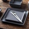 imageStone Lain Amy Porcelain Dinnerware Set 24Piece Service for 6 BlackGray