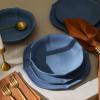 imageStone Lain Baskerville 12Piece Dinnerware Set Stoneware GreenBlue