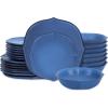 imageStone Lain Baskerville 12Piece Dinnerware Set Stoneware GreenBlue