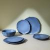 imageStone Lain Baskerville 12Piece Dinnerware Set Stoneware GreenBlue