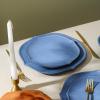 imageStone Lain Baskerville 12Piece Dinnerware Set Stoneware GreenBlue