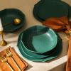 imageStone Lain Baskerville 12Piece Dinnerware Set Stoneware GreenGreen