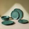 imageStone Lain Baskerville 12Piece Dinnerware Set Stoneware GreenGreen