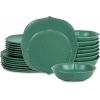 imageStone Lain Baskerville 12Piece Dinnerware Set Stoneware GreenGreen