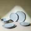 imageStone Lain Baskerville 12Piece Dinnerware Set Stoneware GreenLight Blue