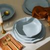 imageStone Lain Baskerville 12Piece Dinnerware Set Stoneware GreenLight Blue