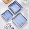 imageStone Lain Esmeralda Porcelain Dinnerware Set Service for 8 32 Pieces Square Green Brushed DesignBlue