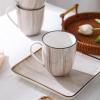 imageStone Lain Esmeralda Porcelain Dinnerware Set Service for 8 32 Pieces Square Green Brushed DesignBrown