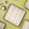 imageStone Lain Esmeralda Porcelain Dinnerware Set Service for 8 32 Pieces Square Green Brushed DesignGreen