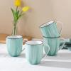 imageStone Lain Esmeralda Porcelain Dinnerware Set Service for 8 32 Pieces Square Green Brushed DesignLight Green