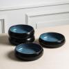 imageStone Lain Lagoon 24Piece Dinnerware Set Stoneware Plates and Bowls set Microwave and Dishwasher Safe Dish Set for 8 GreenBlue