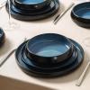 imageStone Lain Lagoon 24Piece Dinnerware Set Stoneware Plates and Bowls set Microwave and Dishwasher Safe Dish Set for 8 GreenBlue