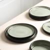 imageStone Lain Lagoon 24Piece Dinnerware Set Stoneware Plates and Bowls set Microwave and Dishwasher Safe Dish Set for 8 GreenGreen