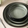 imageStone Lain Lagoon 24Piece Dinnerware Set Stoneware Plates and Bowls set Microwave and Dishwasher Safe Dish Set for 8 GreenGreen