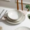 imageStone Lain Linea 12Piece Dinnerware Set Stoneware WhiteWhite