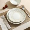 imageStone Lain Linea 12Piece Dinnerware Set Stoneware WhiteWhite
