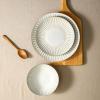 imageStone Lain Linea 12Piece Dinnerware Set Stoneware WhiteWhite
