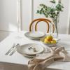 imageStone Lain Linea 12Piece Dinnerware Set Stoneware WhiteWhite
