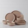 imageStone Lain Logan 16Piece Dinnerware Set Stoneware TerracottaBeige