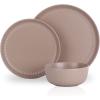imageStone Lain Logan 16Piece Dinnerware Set Stoneware TerracottaBeige