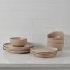 imageStone Lain Logan 16Piece Dinnerware Set Stoneware TerracottaBeige