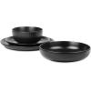 imageStone Lain Logan 16Piece Dinnerware Set Stoneware TerracottaBlack