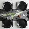 imageStone Lain Logan 16Piece Dinnerware Set Stoneware TerracottaBlack