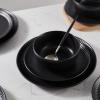 imageStone Lain Logan 16Piece Dinnerware Set Stoneware TerracottaBlack