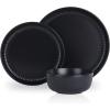 imageStone Lain Logan 16Piece Dinnerware Set Stoneware TerracottaBlack