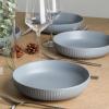 imageStone Lain Logan 16Piece Dinnerware Set Stoneware TerracottaGray
