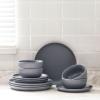 imageStone Lain Logan 16Piece Dinnerware Set Stoneware TerracottaGray