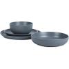 imageStone Lain Logan 16Piece Dinnerware Set Stoneware TerracottaGray