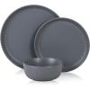 imageStone Lain Logan 16Piece Dinnerware Set Stoneware TerracottaGray