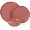 imageStone Lain Logan 16Piece Dinnerware Set Stoneware TerracottaTerracotta