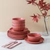 imageStone Lain Logan 16Piece Dinnerware Set Stoneware TerracottaTerracotta