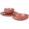 imageStone Lain Logan 16Piece Dinnerware Set Stoneware TerracottaTerracotta