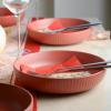 imageStone Lain Logan 16Piece Dinnerware Set Stoneware TerracottaTerracotta