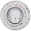 imageStone Lain Modern Splash Exquisite Fine China Dinnerware Set 16 Piece  Service for 4 White ampamp GoldWhite  Gold