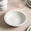 imageStone Lain Oasis 12Piece Dinnerware Set Stoneware Dishwasher and Microwave Safe Plates and Bowls Set Dish Set for 4 Grey BlueWhite