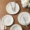 imageStone Lain Oasis 12Piece Dinnerware Set Stoneware Dishwasher and Microwave Safe Plates and Bowls Set Dish Set for 4 Grey BlueWhite