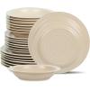 imageStone Lain Orbit 4Piece Pasta Bowl Set Stoneware BeigeBeige