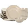 imageStone Lain Orbit 4Piece Pasta Bowl Set Stoneware BeigeBeige