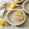 imageStone Lain Orbit 4Piece Pasta Bowl Set Stoneware BeigeBeige
