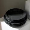 imageStone Lain Orbit 4Piece Pasta Bowl Set Stoneware BeigeCharcoal