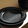 imageStone Lain Orbit 4Piece Pasta Bowl Set Stoneware BeigeCharcoal