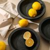 imageStone Lain Orbit 4Piece Pasta Bowl Set Stoneware BeigeCharcoal
