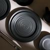 imageStone Lain Orbit 4Piece Pasta Bowl Set Stoneware BeigeCharcoal